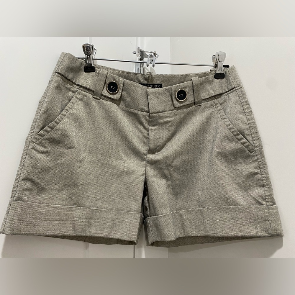 EUC metallic neutral shorts Martin fit